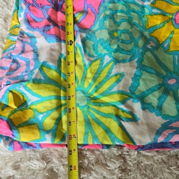 BH WRAGGE Vibrant Floral Long Sleeve Dress  Deep V Neck Size Medium Retro - Picture 9 of 15